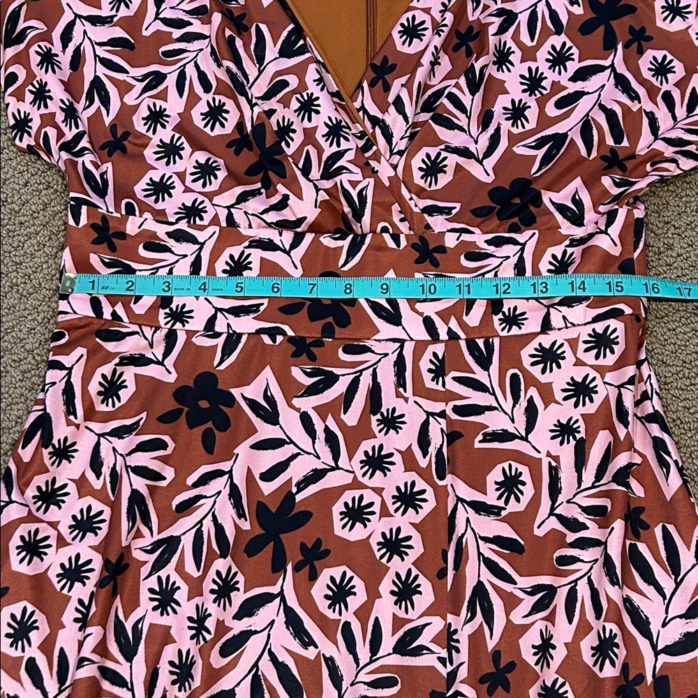Alexia Admor Brielle Maxi Dress Large Pink Brown Multi Floral Wedding Formal - Picture 14 of 16